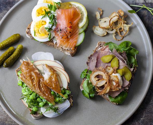 Luksus smørrebrød – 5 skiver pålæg